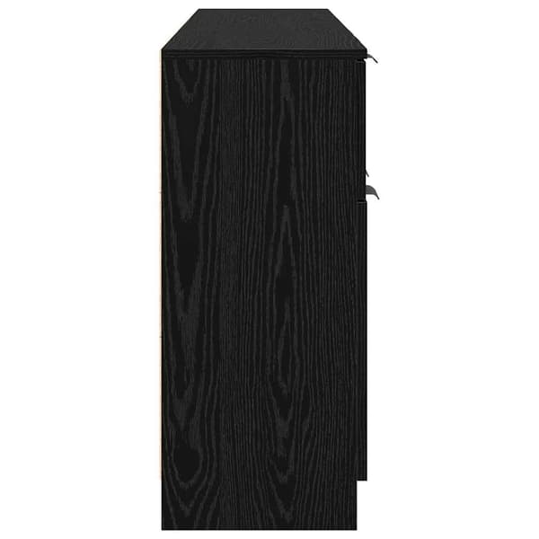 vidaXL Serviesskap 3 pcs Svart Eik 181 x 30 x 70 cm Konstruert tre