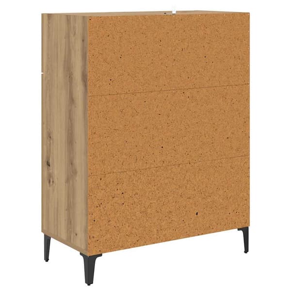 vidaXL Serviesskap Artisan Eik 69,5 x 34 x 90 cm Konstruert tre