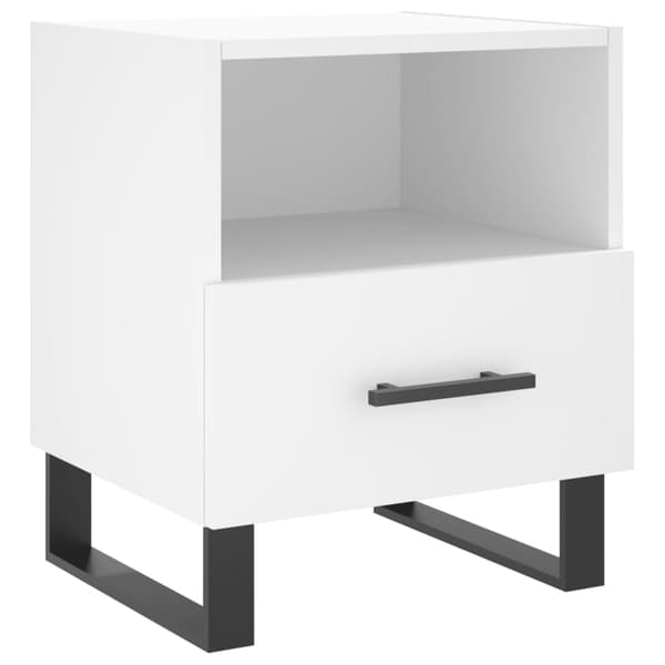 vidaXL Sängbord vit 40x35x47,5 cm konstruerat trä