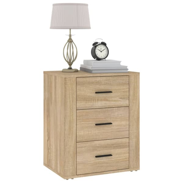 vidaXL Nattbord sonoma eik 50x36x60 cm konstruert tre