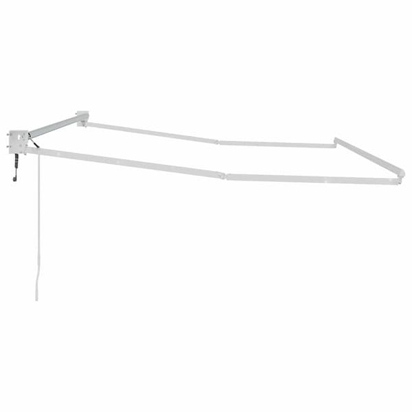 vidaXL Utdragbar markisram Vit 350 x 250 cm Aluminium