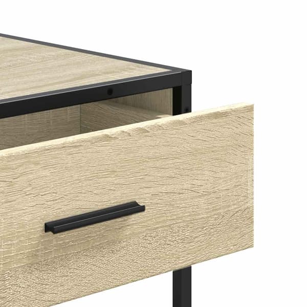 vidaXL Konsollbord sonoma eik 90x35x80 cm konstruert tre