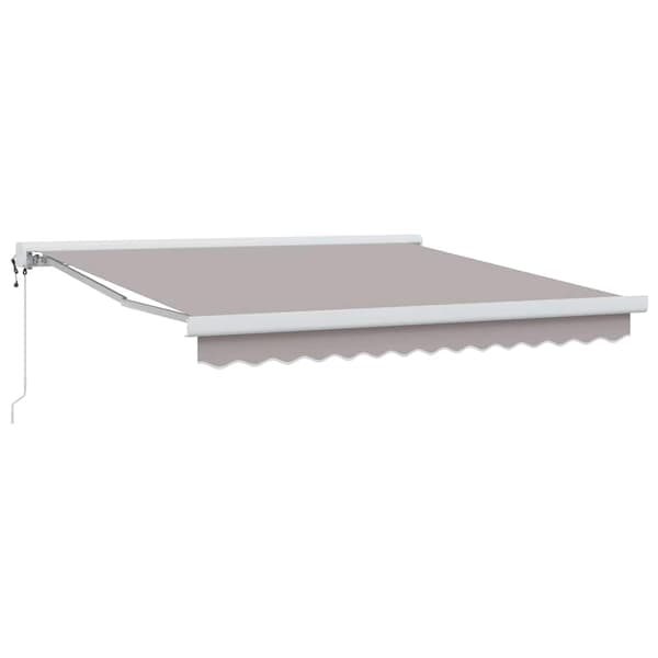 vidaXL Markise Lysegrå 350 x 250 x 165 cm Polyester og aluminium