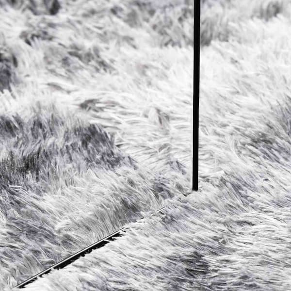 vidaXL Flossteppe med lang luv NAVARRA lysegrå 300x200 cm polyester