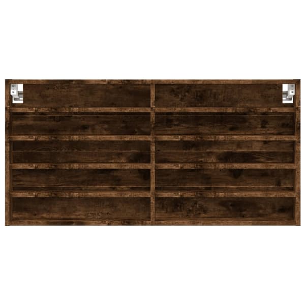 vidaXL Hyller røkt eik 100x8,5x50 cm konstruert tre