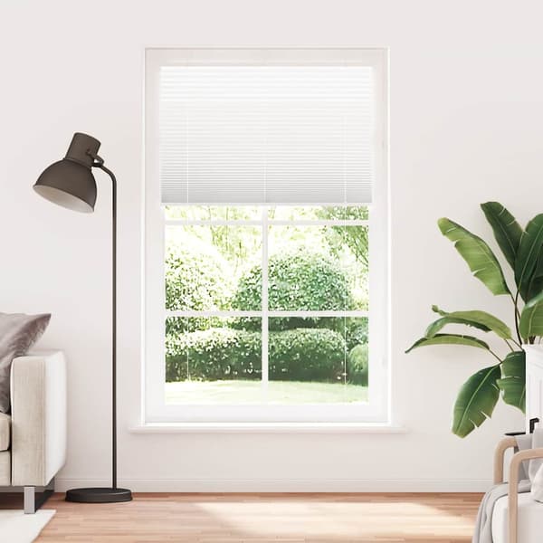 vidaXL Plisserad persienn vit 115x200 cm tyg bredd 114,4cm polyester