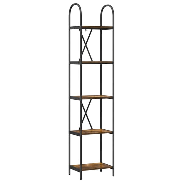 vidaXL Bokhylle Røkt eik 40 x 30 x 183 cm Konstruert tre