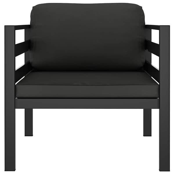 vidaXL Fåtölj med dynor aluminium antracit