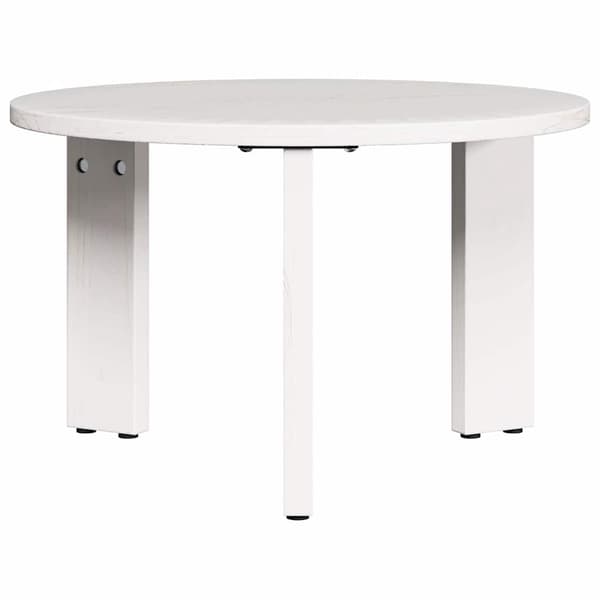 vidaXL Kaffeebord 2 pcs Vit Massivt tallträ