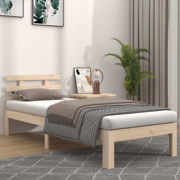 vidaXL Sengeramme heltre 75x190 cm