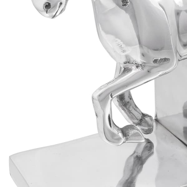 vidaXL Bokstöd Set om 2 Silver Aluminium 11 x 14 x 25 cm Vacker Design