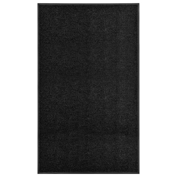 vidaXL Dørmatte vaskbar svart 90x150 cm