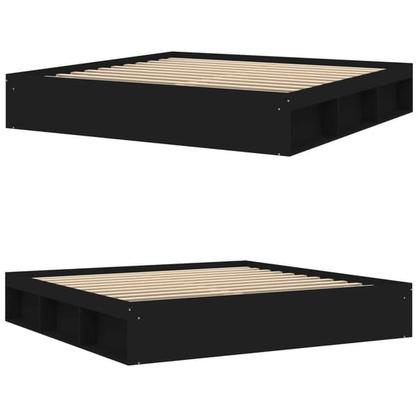 vidaXL Sengeramme svart 200x200 cm
