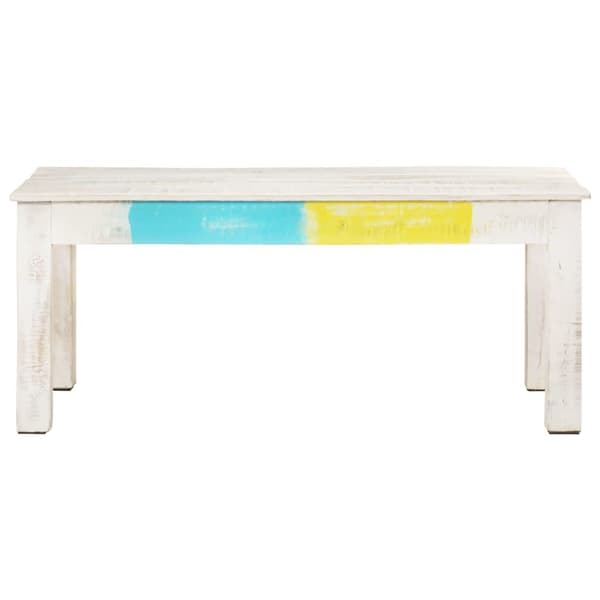 vidaXL Sofabord hvit 110x60x45 cm heltre mango change2