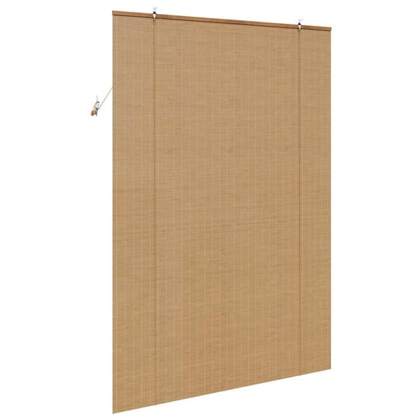 vidaXL Rullgardin med gardiner Brun 150 x 220 cm Bambu