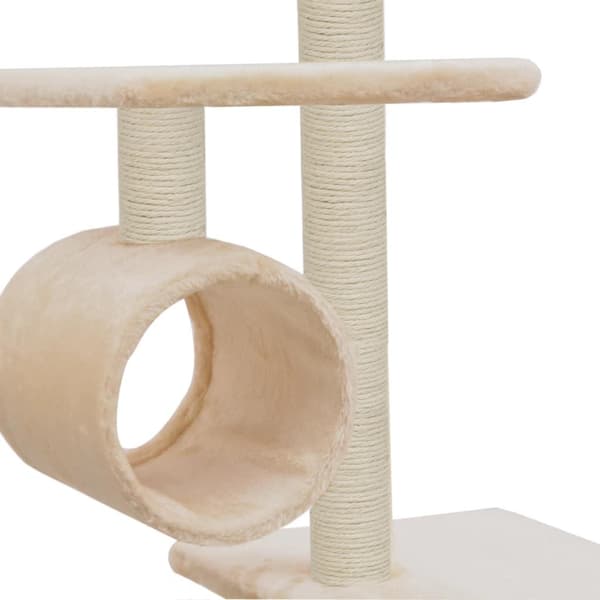 vidaXL Klorestativ til katt med klorestolper i sisal 260 cm beige