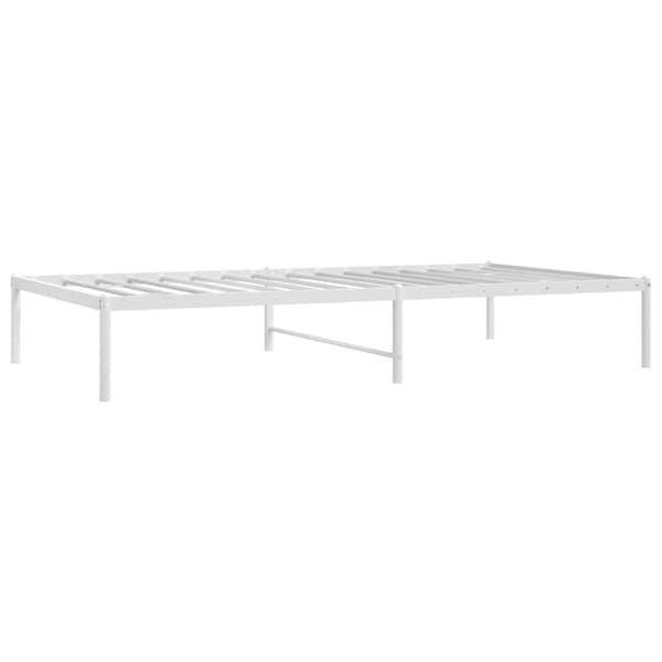 vidaXL Sengeramme i metall hvit 100x190 cm