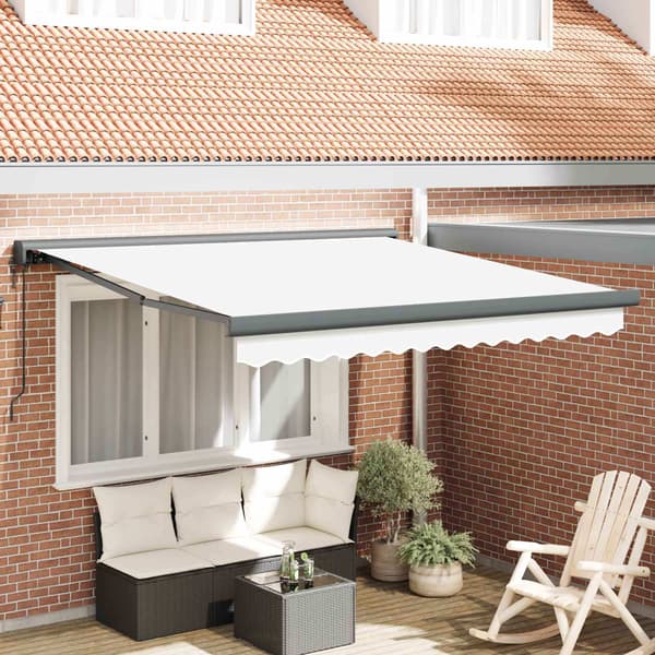vidaXL Markis Vit 300 x 250 x 165 cm Polyester och aluminium
