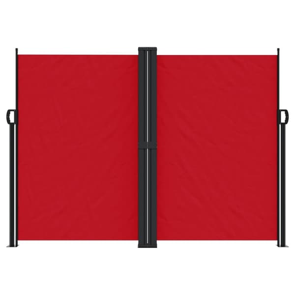 vidaXL Infällbar sidomarkis röd 180x1000 cm