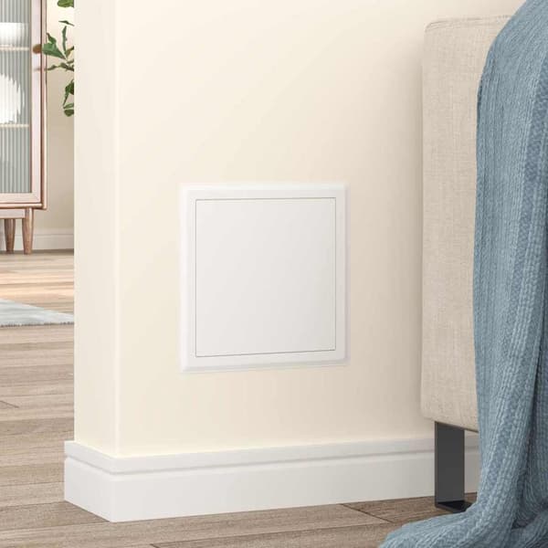 vidaXL Åtkomstpanel 2 pcs Vit 23 x 23 x 3 cm Stål