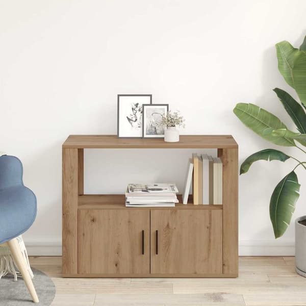 vidaXL Serviesskap artisan eik 80 x 30 x 60 cm Konstruert tre