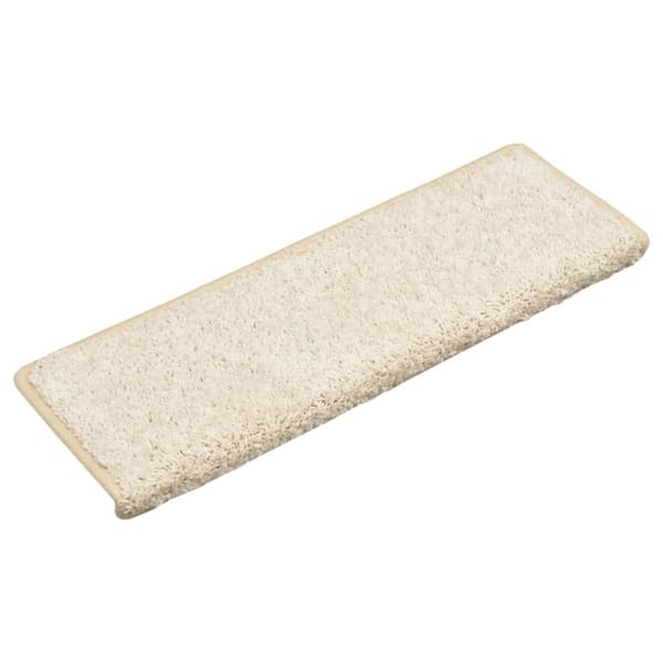 vidaXL Trappstegsmattor 10 st 65x21x4 cm vit