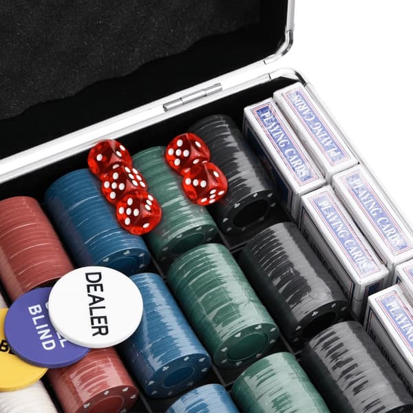 vidaXL Poker set 600 delar 4 g