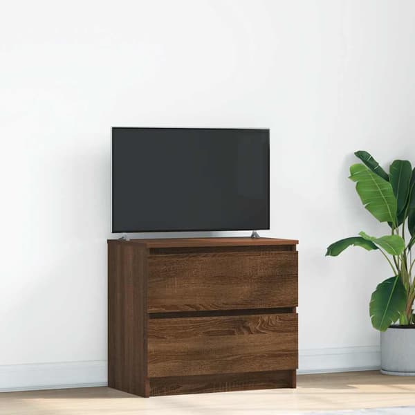 vidaXL TV-benk brun eik 60x35x54 cm konstruert tre