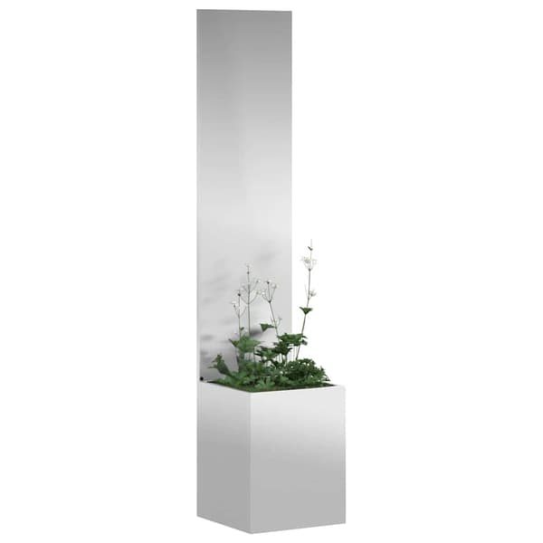 vidaXL Trädgårds integritetsskärm Silver 32 x 140 cm Galvaniserat stål