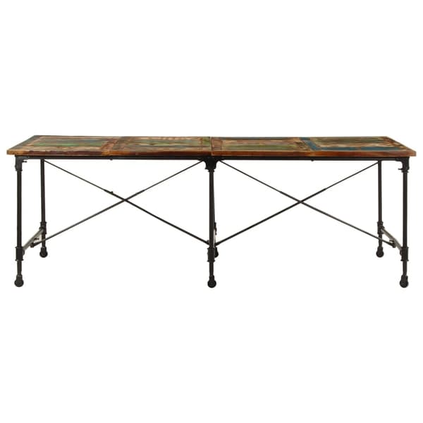 vidaXL Spisebord 220x90x77 cm gjenvunnet heltre