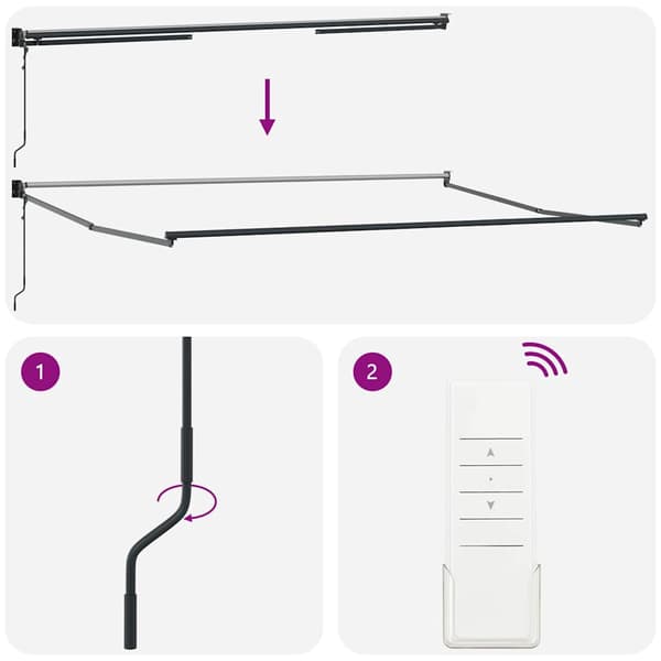 vidaXL Utfällbar markis Beige 400 × 300 cm Polyester och aluminium