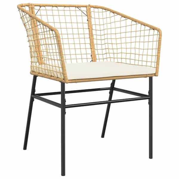 vidaXL Trädgårdsmöbelset 9 pcs Brun konstrotting