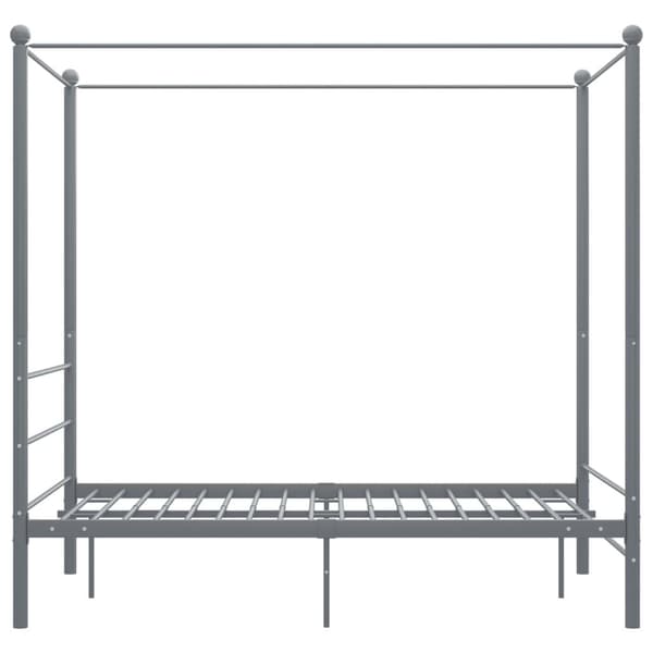 vidaXL Himmelsengeramme grå metall 140x200 cm