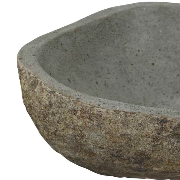 vidaXL Flodstenstvätt Ljusgrå 52 x 40 x 15 cm Flodsten