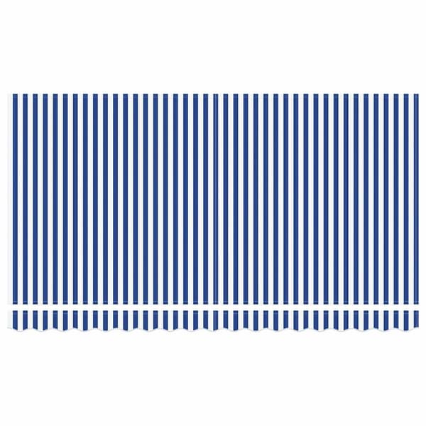 vidaXL Markisram Blå och Vit 350 x 200 cm Polyester med PU-beläggning