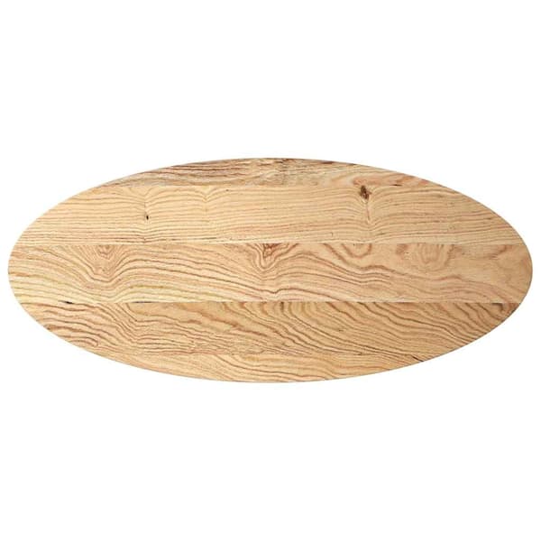 vidaXL Bordplate 140x60x4 cm oval heltre eik