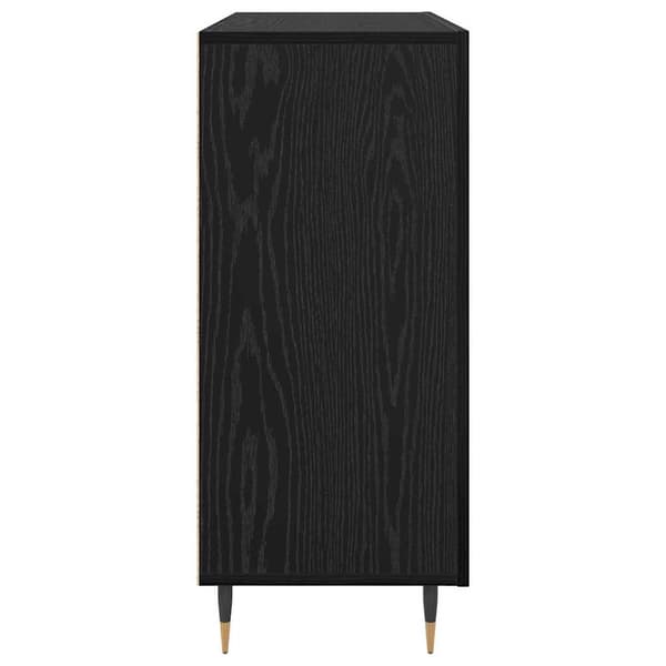 vidaXL Serviesskap Svart Eik 90 x 34 x 80 cm Konstruert tre