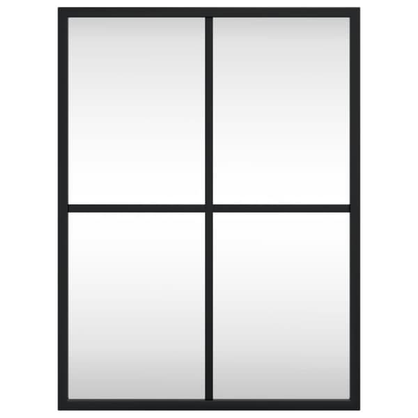vidaXL Väggspegel svart 30x40 cm rektangulär järn
