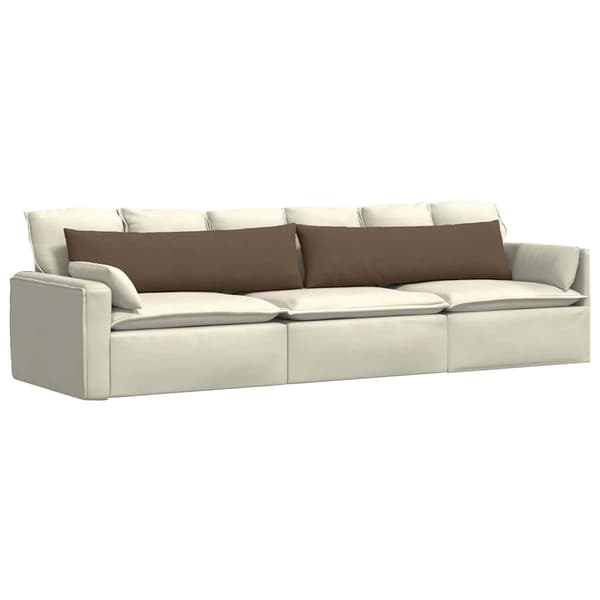 vidaXL Soffkuddar 2 st Brun 145 x 40 cm tyg