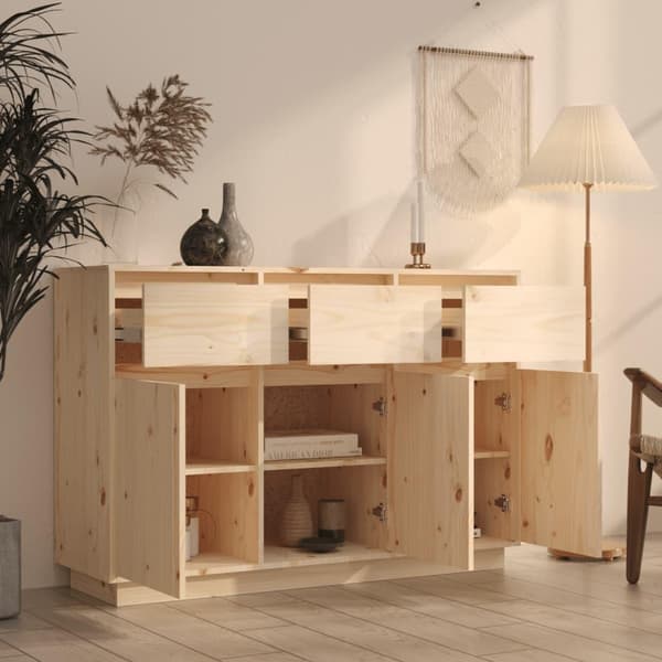vidaXL Skänk 111x36x75 cm massiv furu