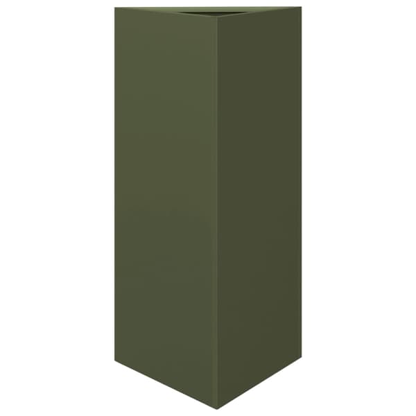 vidaXL Odlingslådor 2 st olivgrön triangulär 40x34,5x70 cm stål