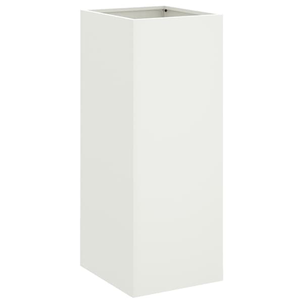 vidaXL Odlingslåda vit 32x29x75 cm kallvalsat stål