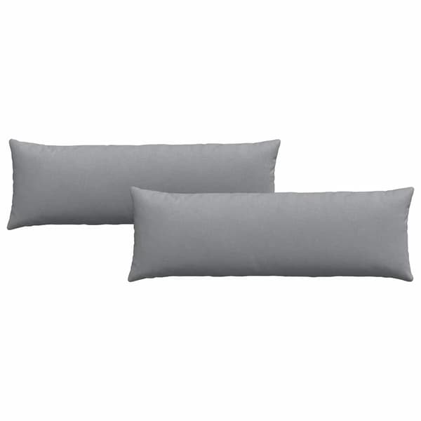 vidaXL Soffkuddar 2 st Ljusgrå 120 x 40 cm tyg