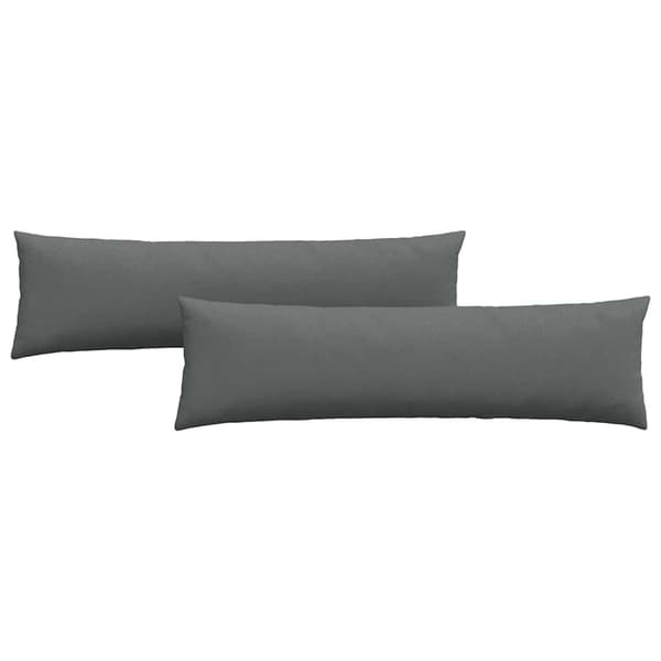 vidaXL Soffkuddar 2 st Mörkgrå 145 x 40 cm tyg