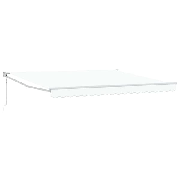 vidaXL Innvendbar Markise Hvit 400 × 300 cm Polyester og aluminium