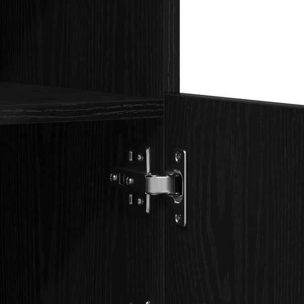 vidaXL Sideboard Svart ek Konstruerat trä Medium Hyllor