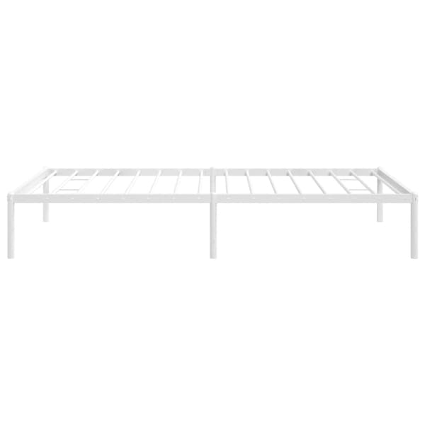 vidaXL Sengeramme i metall hvit 100x190 cm