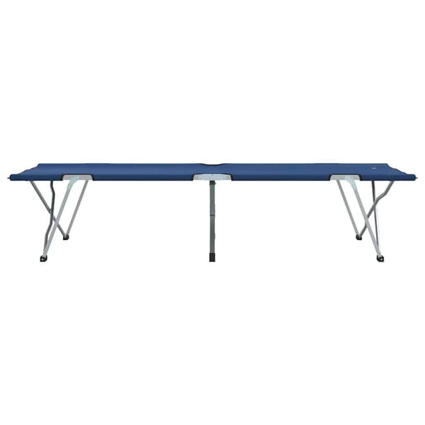 vidaXL Fällbar Camping Säng 2 pcs Blå 194 x 62,5 x 42,5 cm