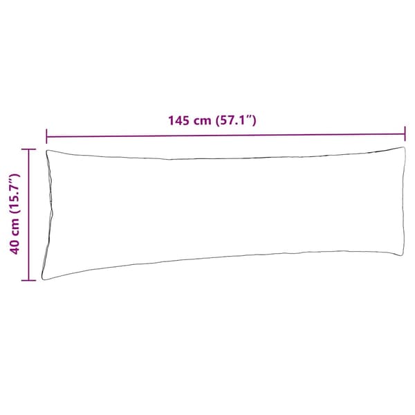 vidaXL Soffkuddar 2 st Vit 145 x 40 cm tyg
