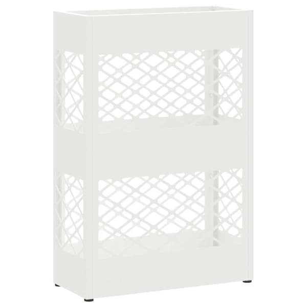 vidaXL Parasollstativ Hvit 28 x 12 x 41 cm Stål